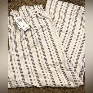 NWT- Abercrombie & Fitch Wide Leg High Waist Linen Pant
